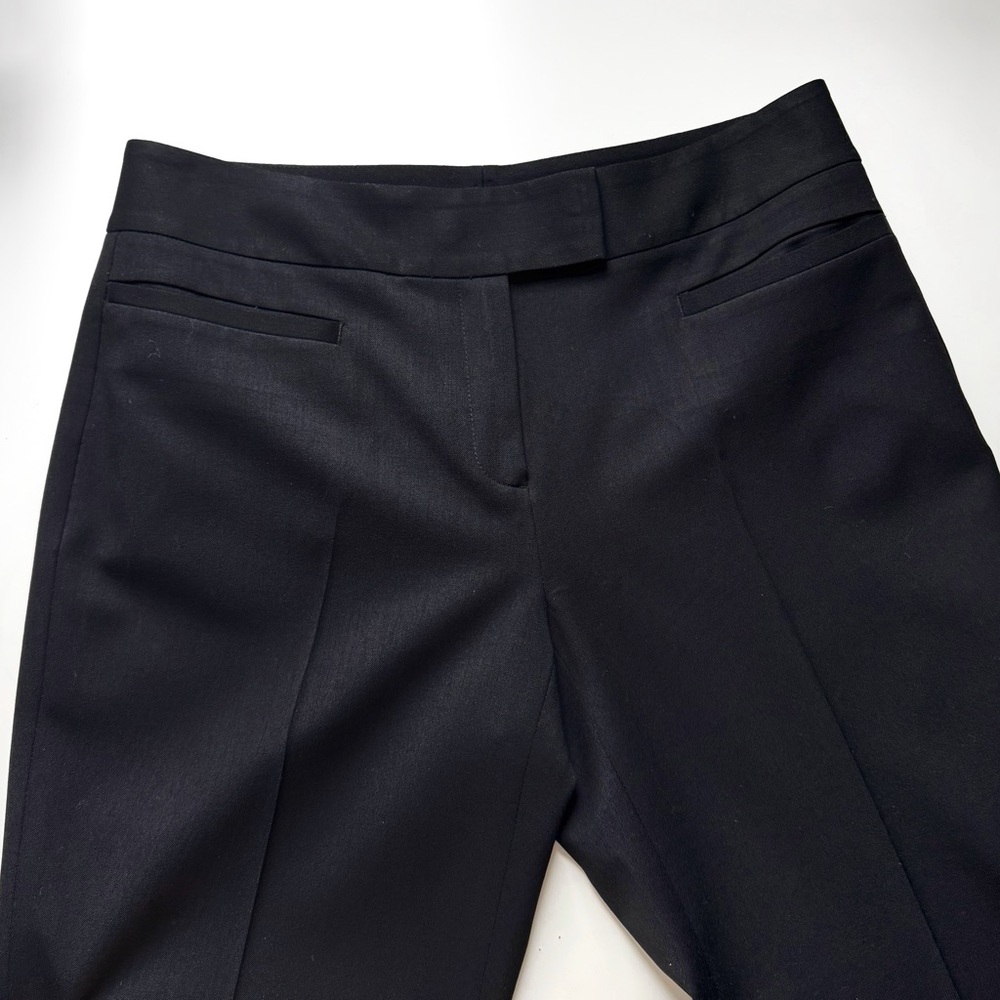 Lafayette 148 Black Wool Trousers Straight Leg Loose Fit
